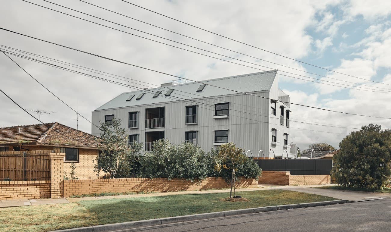 Image: Accommodation Vacancy - Gertrude St, St Albans - Outdoor view of modern apartment block